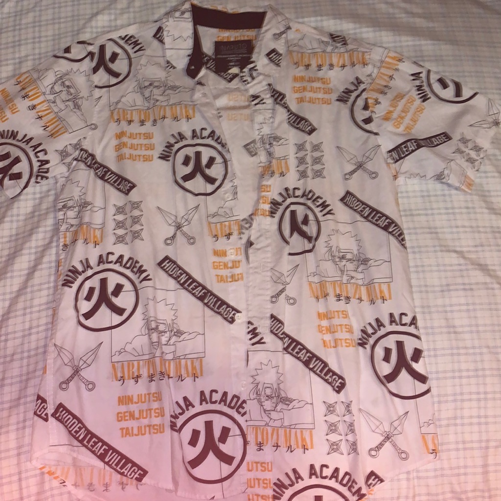 Naruto Button Down Tee